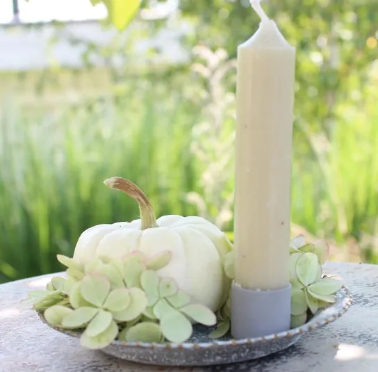Set Kürbisdeko, Herbstdeko – Kerzenteller Lena klein – Bild 7