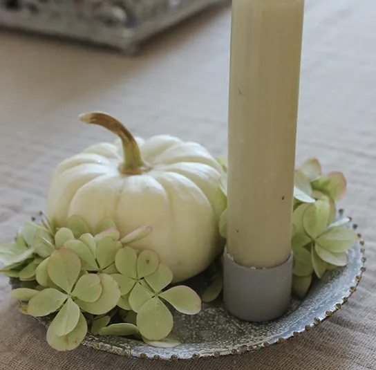 Set Kürbisdeko, Herbstdeko – Kerzenteller Lena klein – Bild 6