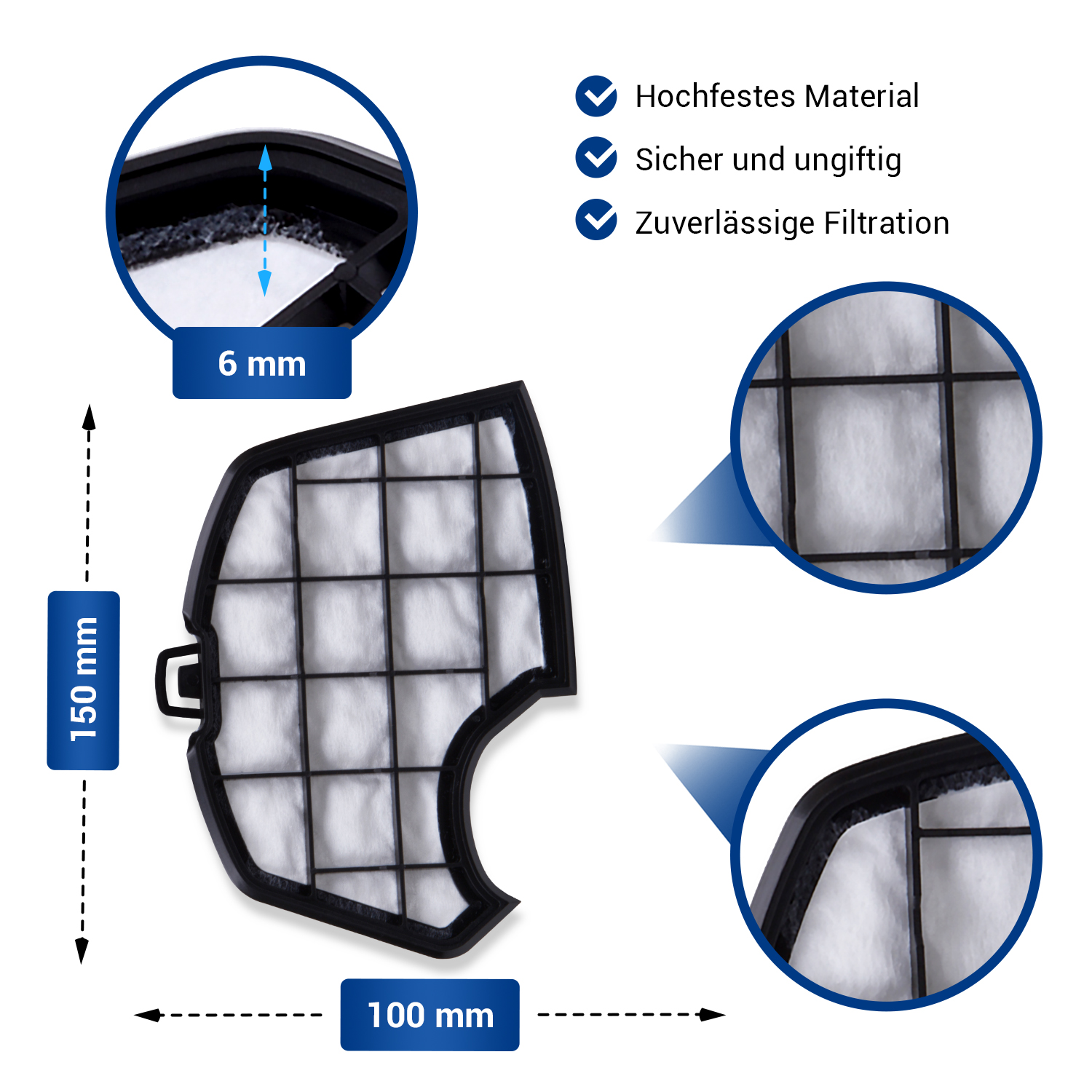 Filter im Beutel für Vorwerk Kobold VK140 – VK150 Staubsauger