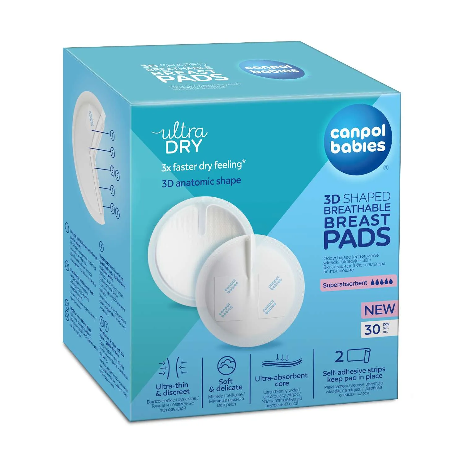 Canpol Babies die Stilleinlagen Breast Pads 3D (30 Stück)